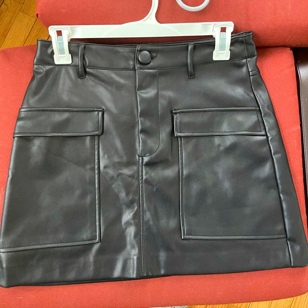 UK Zara Leather Skirt